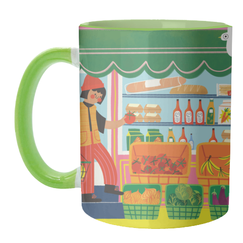 Greengrocers - unique mug by AbiGoLucky
