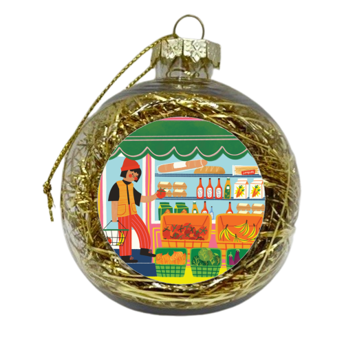 Greengrocers - xmas bauble by AbiGoLucky