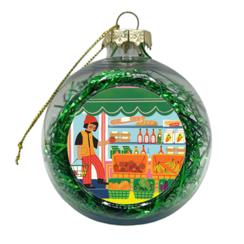 Greengrocers - xmas bauble by AbiGoLucky