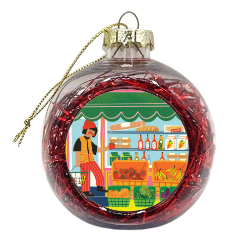 Greengrocers - xmas bauble by AbiGoLucky