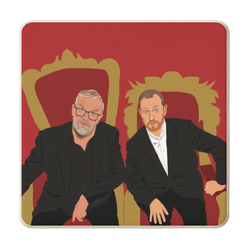 Greg Davies and Alex Horne from Taskmaster - personalised beer coaster by AbiGoLucky