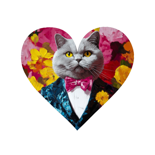 Grey cat gentleman - Magnet by DejaReve
