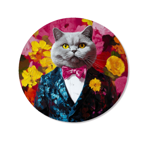 Grey cat gentleman - Magnet by DejaReve