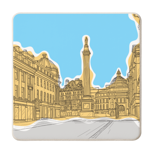 Grey's Monument, Castle Street, Newcastle Upon Tyne (UK) - personalised beer coaster by Adam Regester