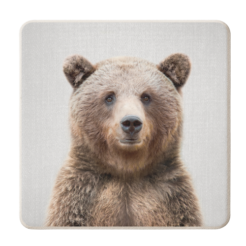 Grizzly Bear - personalised beer coaster by Gal Design