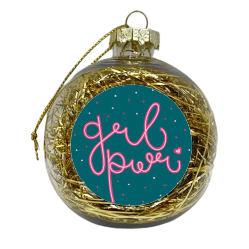 GRL PWR (girl power) - xmas bauble by Hollie Mills