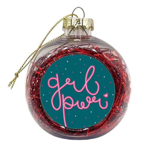 GRL PWR (girl power) - xmas bauble by Hollie Mills