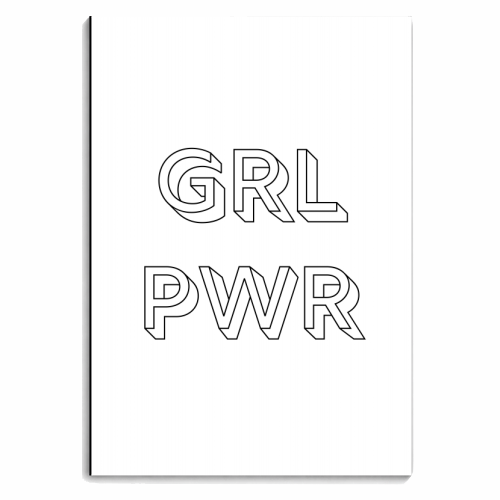 GRL PWR (Girl Power) - personalised A4, A5, A6 notebook by Toni Scott