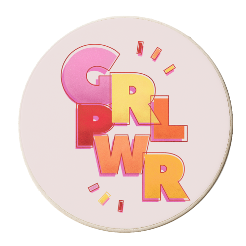 GRL PWR - personalised beer coaster by Ania Wieclaw