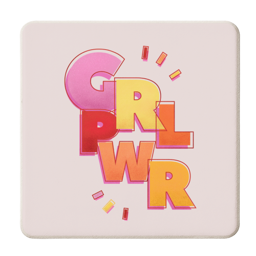 GRL PWR - personalised beer coaster by Ania Wieclaw
