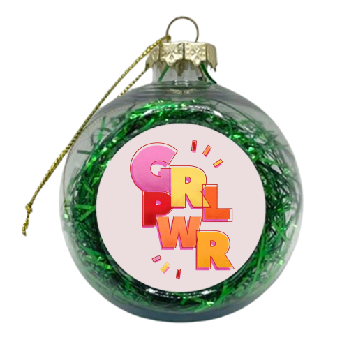 GRL PWR - xmas bauble by Ania Wieclaw
