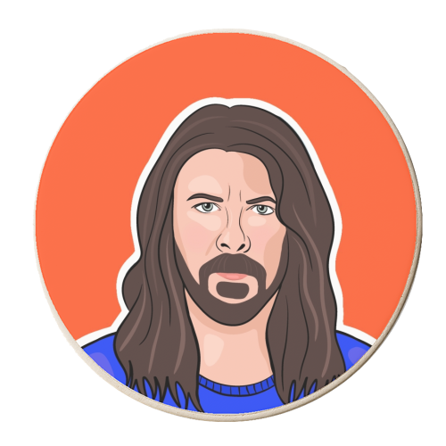 Groovy Grohl - personalised beer coaster by Eloise