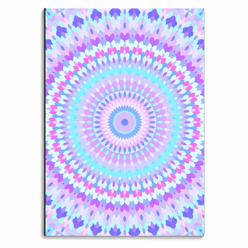 Groovy Kaleidoscope - Blue - personalised A4, A5, A6 notebook by Kaleiope Studio