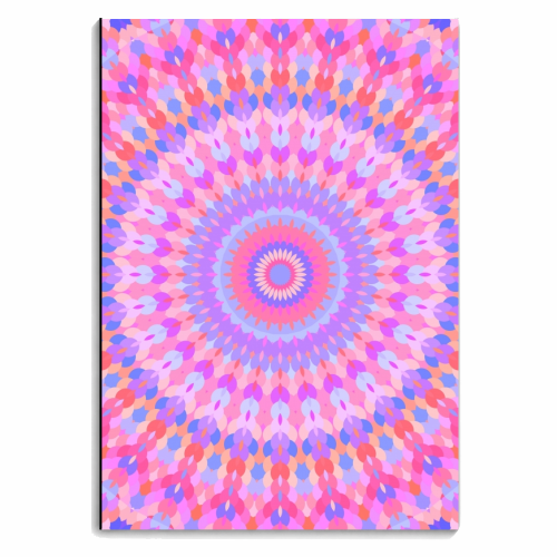 Groovy Kaleidoscope - Purple variant, abstract - personalised A4, A5, A6 notebook by Kaleiope Studio