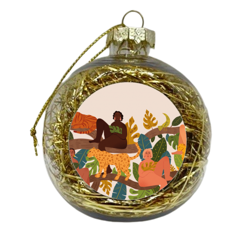 Group Of Wild Women Jungle - xmas bauble by Jenny Adjene
