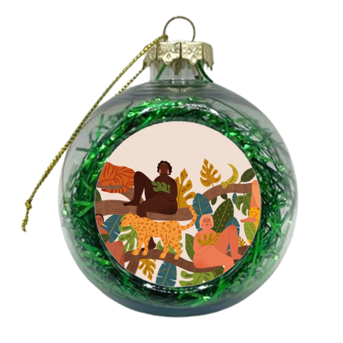 Group Of Wild Women Jungle - xmas bauble by Jenny Adjene