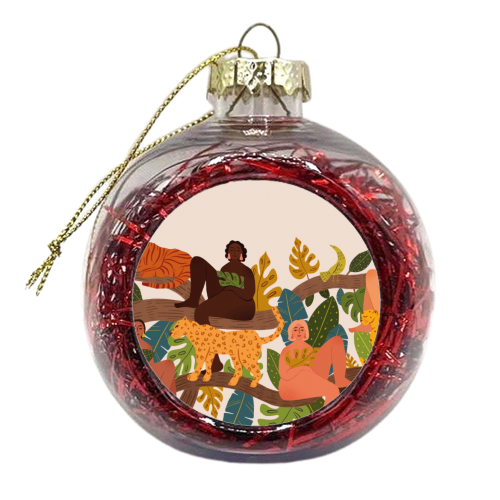 Group Of Wild Women Jungle - xmas bauble by Jenny Adjene