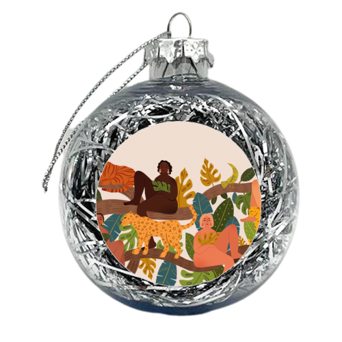 Group Of Wild Women Jungle - xmas bauble by Jenny Adjene