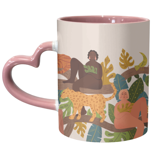 Group Of Wild Women Jungle - unique mug by Jenny Adjene