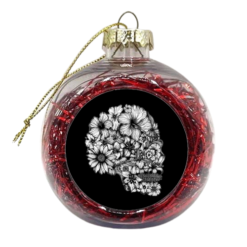 Growth & Decay - Black - xmas bauble by aliceandtheink