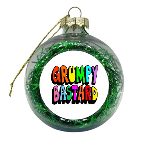 Grumpy Bastard - xmas bauble by PixieDrew