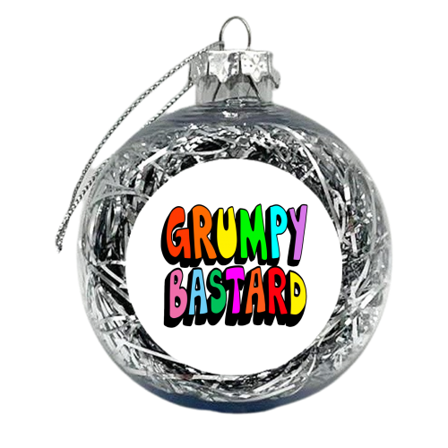Grumpy Bastard - xmas bauble by PixieDrew