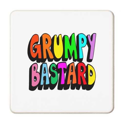 Grumpy Bastard - personalised beer coaster by PixieDrew