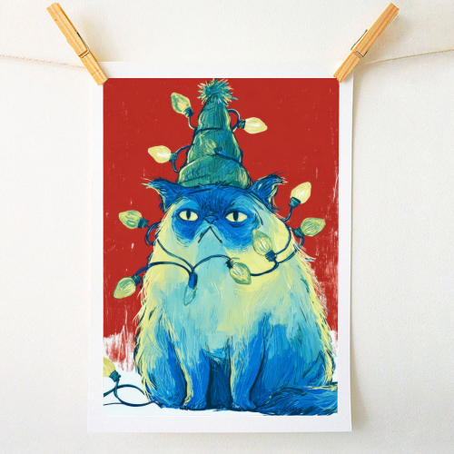 Grumpy Cristmas - A1 - A4 art print by DejaReve