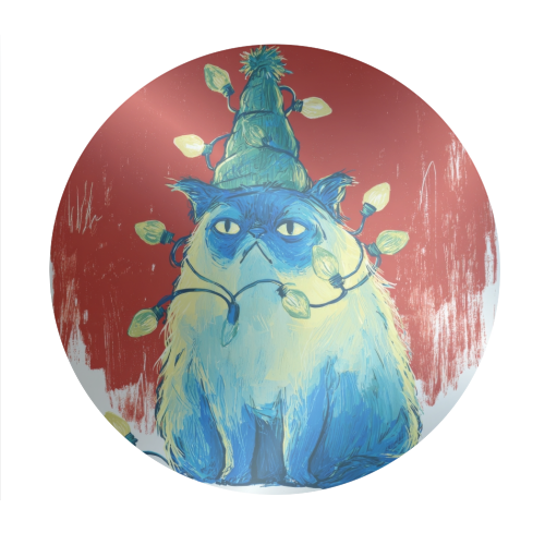 Grumpy Cristmas - Circle Sticker by DejaReve