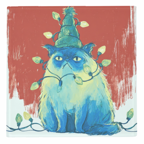 Grumpy Cristmas - personalised beer coaster by DejaReve