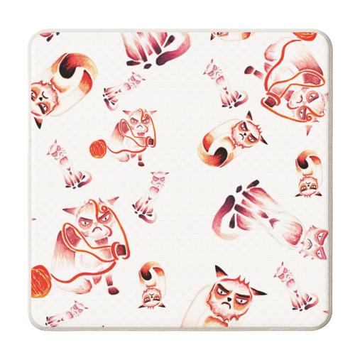 Grumpy Grumpy Cat - personalised beer coaster by Victoria Kortekaas