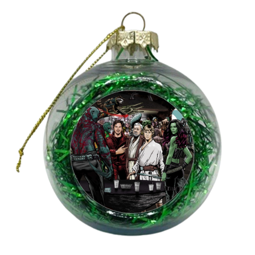 Guardians In A Galaxy Far, Far Away - xmas bauble by Dan Avenell