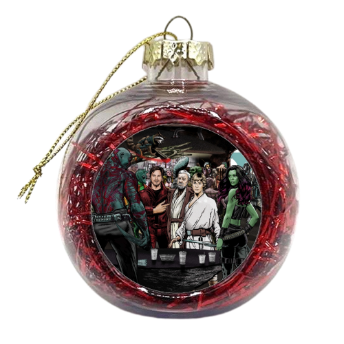 Guardians In A Galaxy Far, Far Away - xmas bauble by Dan Avenell