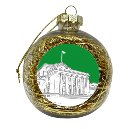 Guildhall Square, Southampton (UK) - Green Version - xmas bauble by Adam Regester
