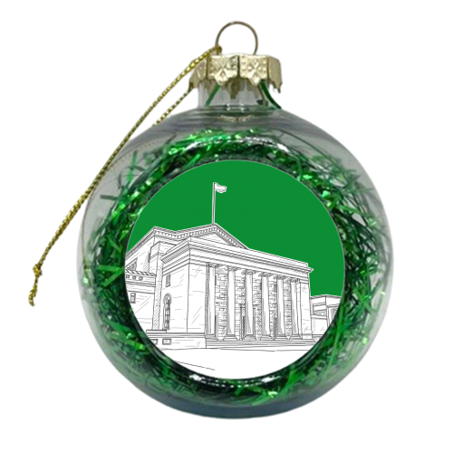 Guildhall Square, Southampton (UK) - Green Version - xmas bauble by Adam Regester