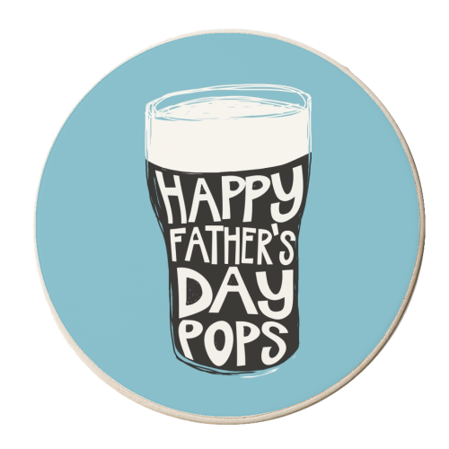 Guinness Happy Father's Day Pops - personalised beer coaster by Giddy Kipper