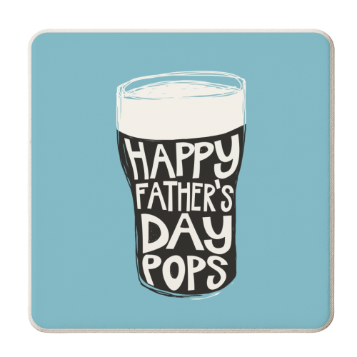 Guinness Happy Father's Day Pops - personalised beer coaster by Giddy Kipper