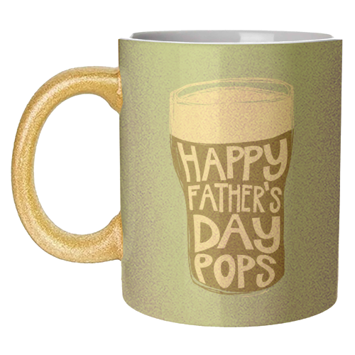 Guinness Happy Father's Day Pops - unique mug by Giddy Kipper