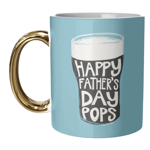 Guinness Happy Father's Day Pops - unique mug by Giddy Kipper