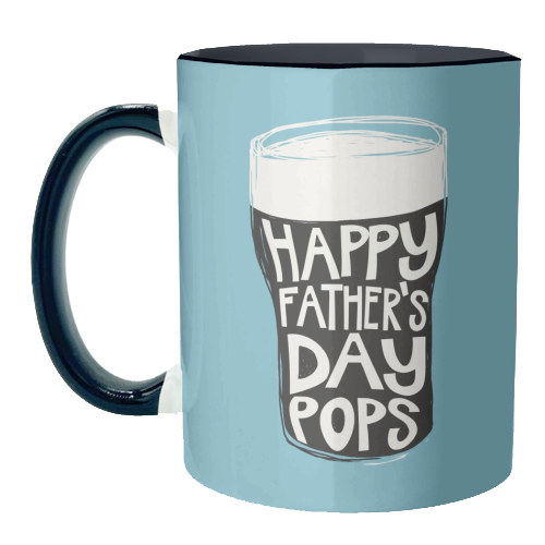 Guinness Happy Father's Day Pops - unique mug by Giddy Kipper