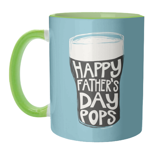 Guinness Happy Father's Day Pops - unique mug by Giddy Kipper