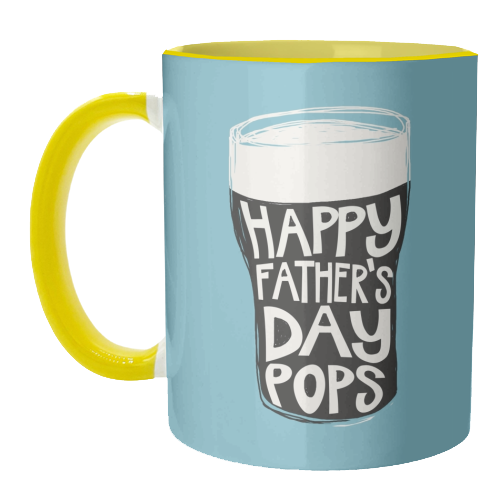 Guinness Happy Father's Day Pops - unique mug by Giddy Kipper