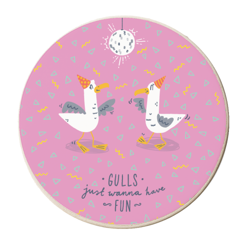 Gulls just wanna have fun - personalised beer coaster by Matt Joyce
