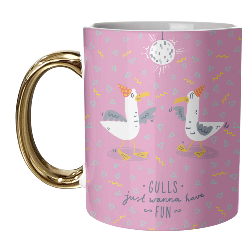 Gulls just wanna have fun - unique mug by Matt Joyce