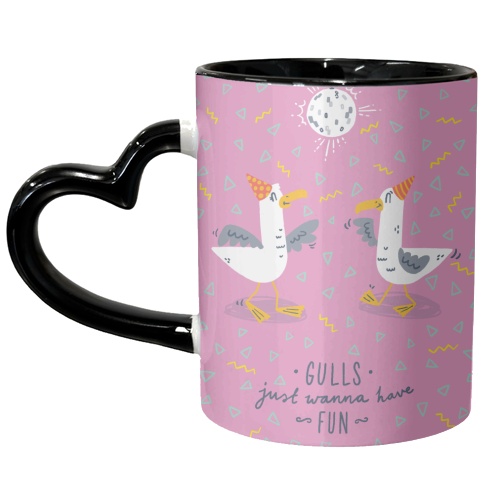 Gulls just wanna have fun - unique mug by Matt Joyce