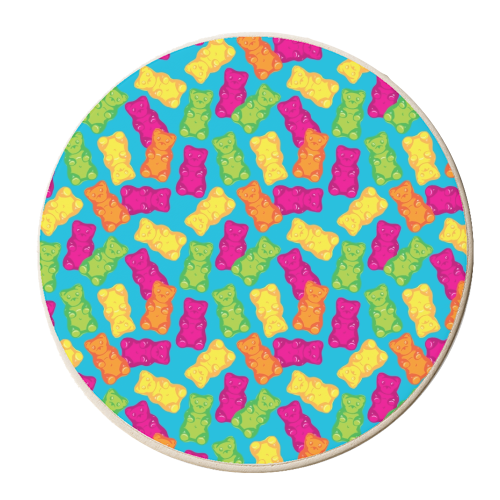 Gummy Bears - personalised beer coaster by Vicky Day