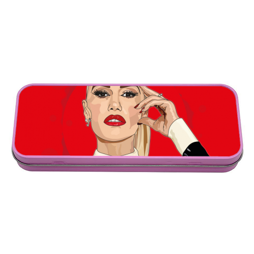 Gwen Stefani Collection - tin pencil case by Catherine Critchley.