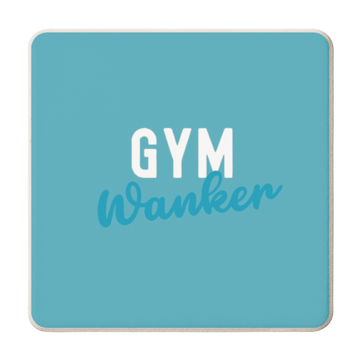 Gym Wanker Gift - personalised beer coaster by Giddy Kipper