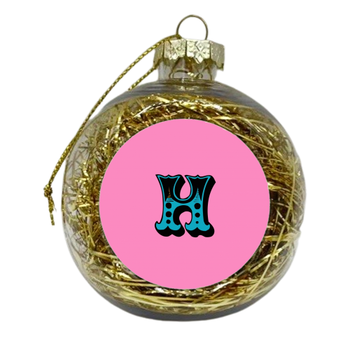 H - xmas bauble by Wallace Elizabeth