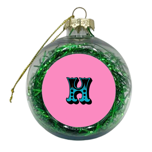 H - xmas bauble by Wallace Elizabeth